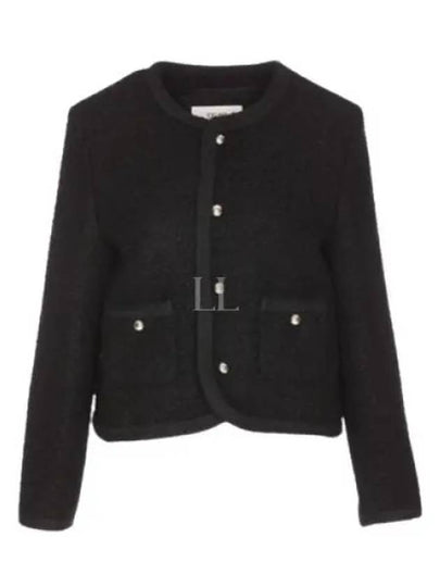 Chelsea Cashmere Bouclette Natté Jacket Black - CELINE - BALAAN 2