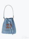 Woven Fabric Mini Bucket Bag Celeste - MIU MIU - BALAAN 2