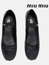 Women's Logo Leather Ballerinas Black - MIU MIU - BALAAN 8