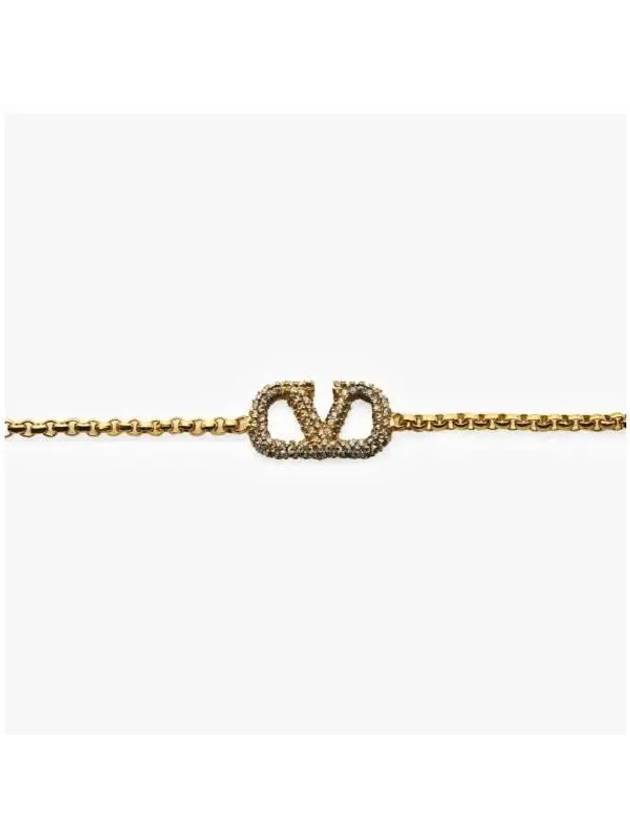 Valentino 4W2J0F84 YCW MH5 J0F84 Garavani V logo crystal bracelet - RED VALENTINO - BALAAN 4