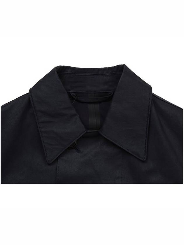 Coated Cotton Trench Coat Navy - LEMAIRE - BALAAN 4