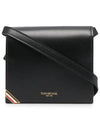 RWB Tab Enamel Strap Card Wallet Black - THOM BROWNE - BALAAN 3