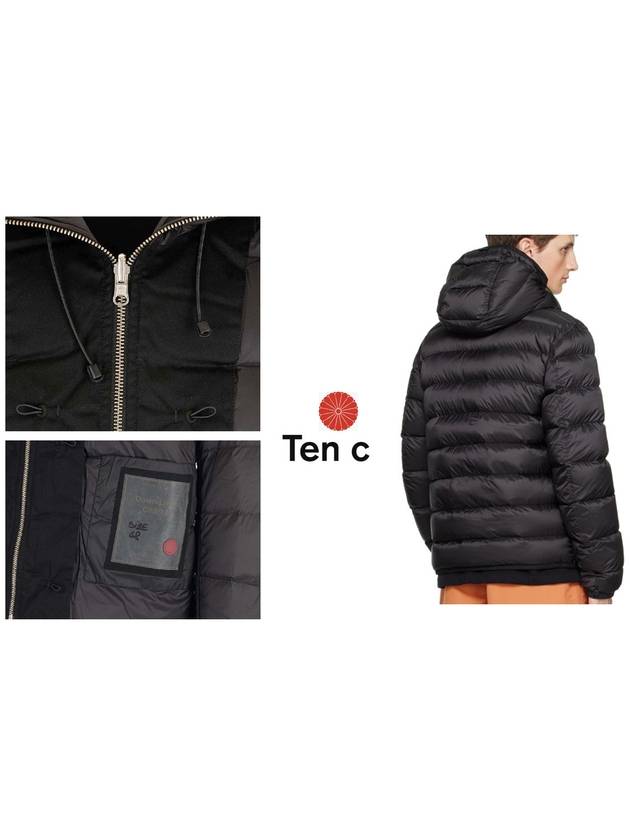 Reversible Hooded Padding Jacket Black - TEN C - BALAAN 9