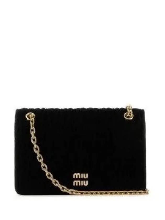 Black velvet mini shoulder bag 5BP065 2EOM F0002 1226081 - MIU MIU - BALAAN 1