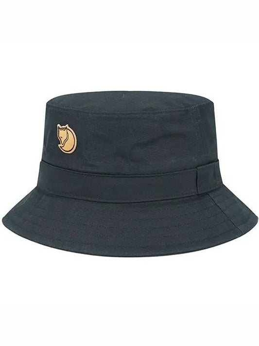 Kiruna Leather Logo Bucket Hat Dark Navy - FJALL RAVEN - BALAAN 2