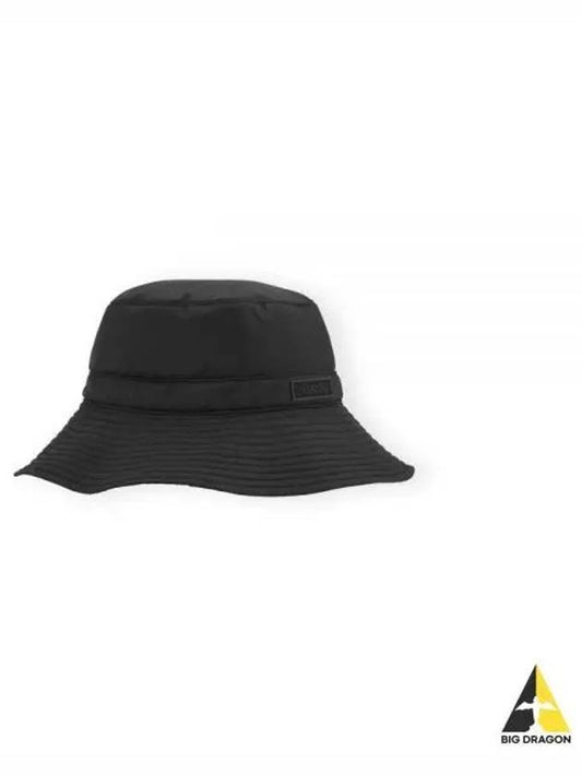 Tech Logo Patch Bucket Hat Black - GANNI - BALAAN 2