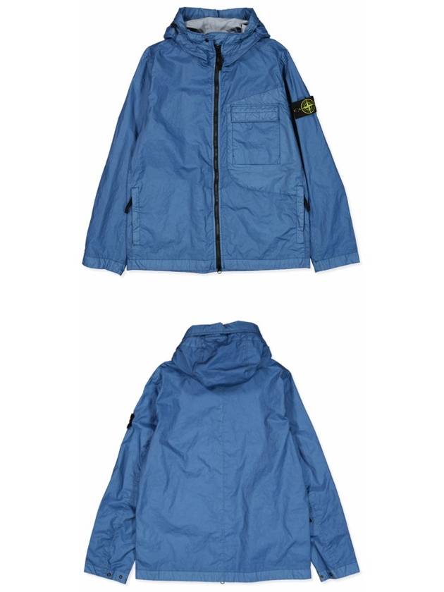 Waffen Patch Membrana Hooded Jacket Blue - STONE ISLAND - BALAAN 5