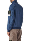 Compass Badge Pleated Windbreaker Dark Blue - STONE ISLAND - BALAAN 6