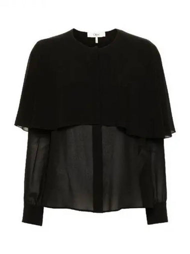 Chloe Cape Layered Silk Blouse 270534 - CHLOE - BALAAN 1