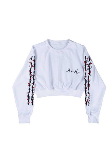 Plum EDITION Crop Sweatshirt WHITE - ASIHA - BALAAN 1