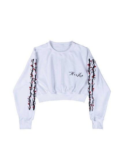 Plum EDITION Crop Sweatshirt WHITE - ASIHA - BALAAN 2