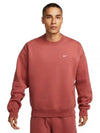 NRG Solo Swoosh Crew Neck Fleece Sweatshirt Red - NIKE - BALAAN 2