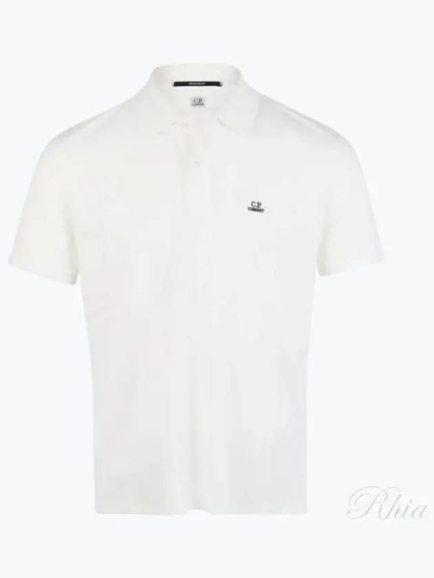 Stretch Piquet Regular Polo Shirt White - CP COMPANY - BALAAN 2