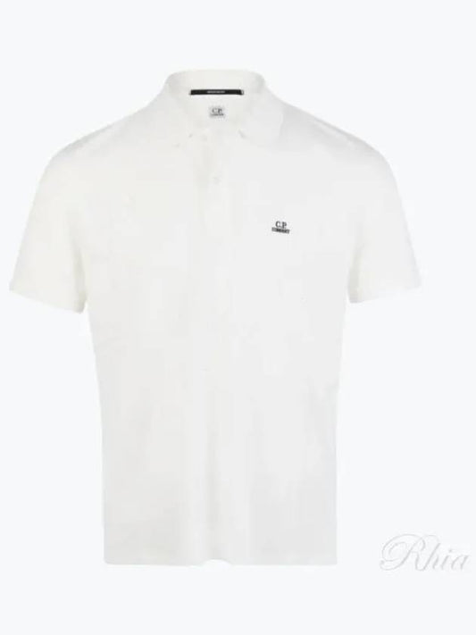 Stretch Piquet Regular Polo Shirt White - CP COMPANY - BALAAN 2