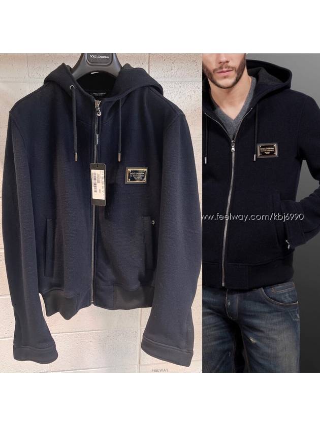 Men's Big Plate Ranaul Hooded Jacket Hooded Zipup G9K95T FUMQ8 - DOLCE&GABBANA - BALAAN 1