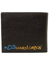 DG Love London Leather Half Wallet Black - DOLCE&GABBANA - BALAAN 3