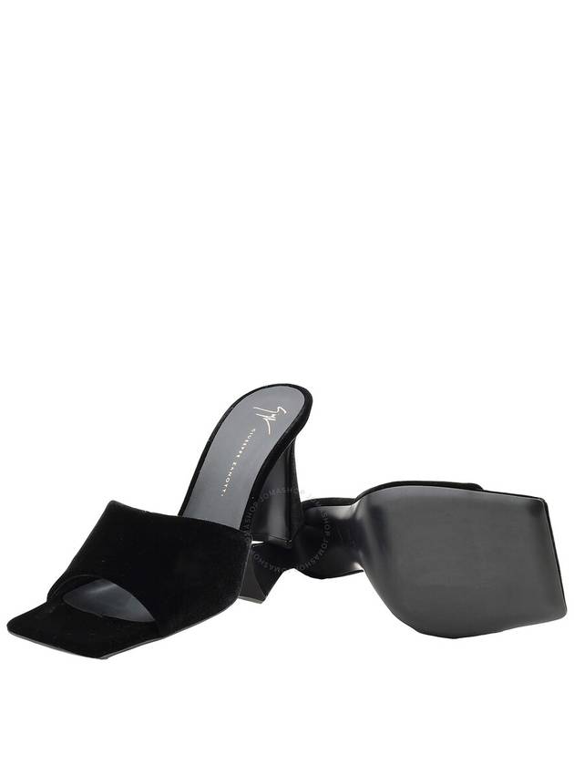 Giuseppe Zanotti Black Solhene Velvet Effect Mules Brand Size 39 US Size 9 - GIUSEPPE ZANOTTI - BALAAN 2