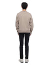 Classic Loopback Tonal 4 Bar Crewneck Knit Top Beige - THOM BROWNE - BALAAN 6