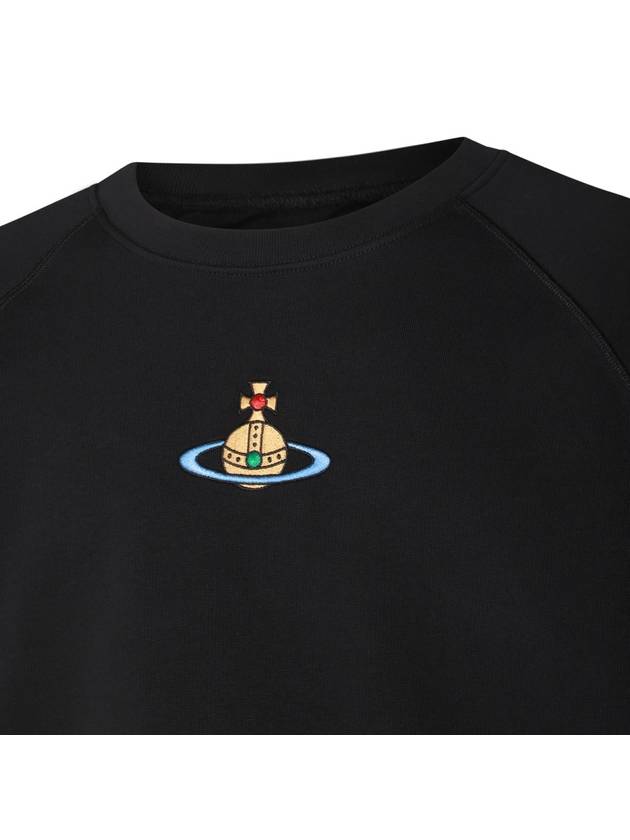 Embroidered Logo Cotton Sweatshirt Black - VIVIENNE WESTWOOD - BALAAN 6