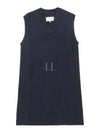 Women's V-neck Knit Midi Dress Blue - MAISON MARGIELA - BALAAN 2