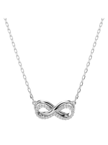 Hyperbola Pendant Pave Infinity Rhodium Necklace Silver - SWAROVSKI - BALAAN 1