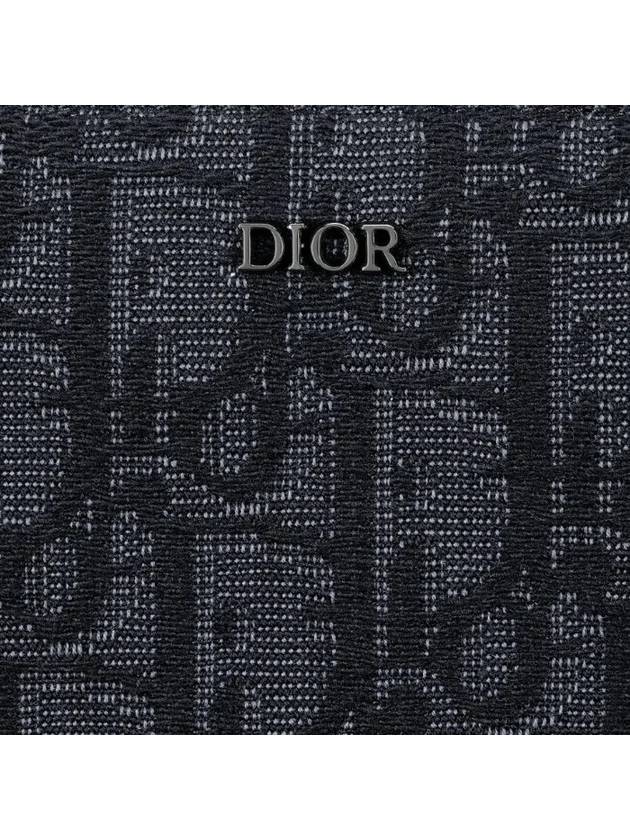 Oblique Jacquard Zipper Long Wallet Black - DIOR - BALAAN 6