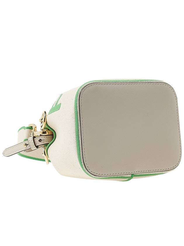 Roma Mon Treso Mini Canvas Bucket Bag Green - FENDI - BALAAN 6