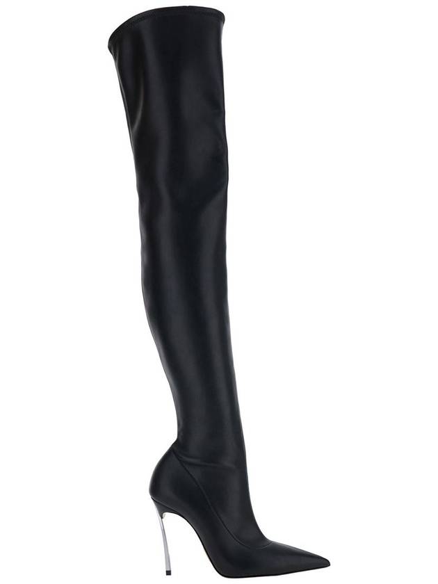 'Superblade' Black Over-The-Knee Boots With Stiletto Heels In Leather Woman - CASADEI - BALAAN 1