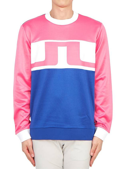 Jones Crew Neck Sweatshirt Blue Pink - J.LINDEBERG - BALAAN 2