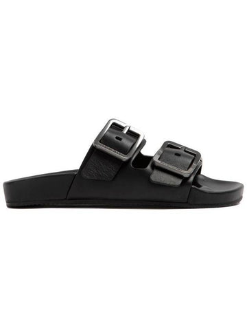 Mallorca Strap Slippers Black - BALENCIAGA - BALAAN.