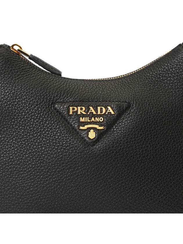 Leather Shoulder Bag Black - PRADA - BALAAN 9