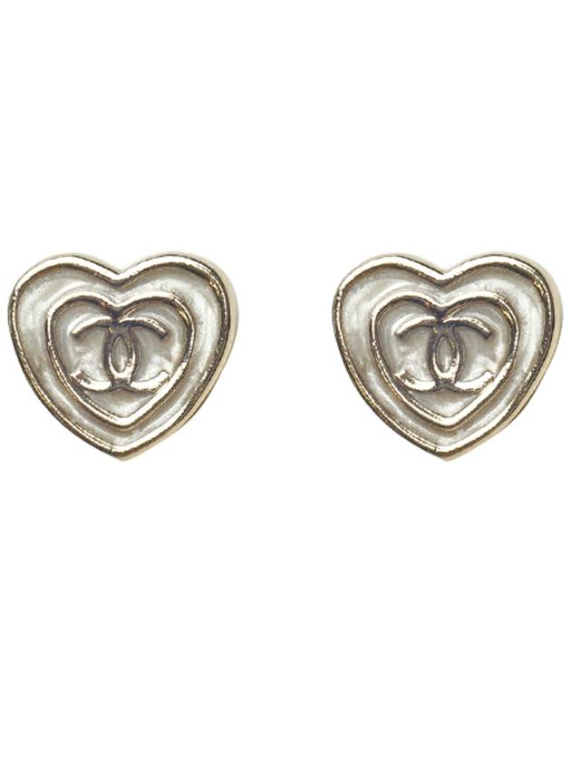 Chanel CC logo heart earrings full set - HERMES - BALAAN 2