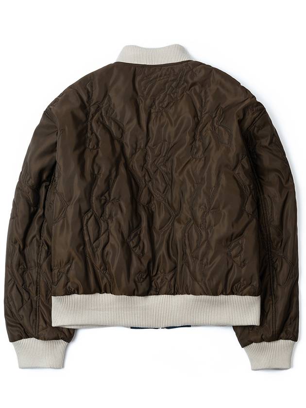 Embroidery Bomber Jacket Brown BFMCFOT01 - BACKANDFORTH - BALAAN 3