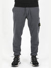 Waffen Patch Cotton Fleece Track Pants Dark Grey - STONE ISLAND - BALAAN 4