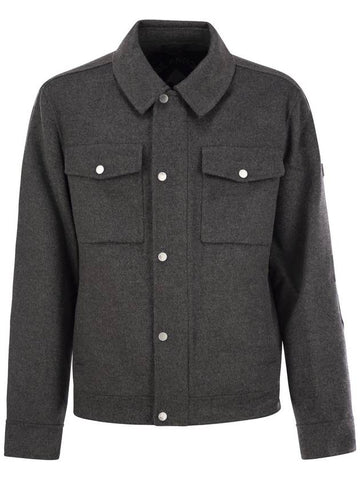 Shirt-cut jacket in wool and cashmere - MOOSE KNUCKLES - BALAAN 1