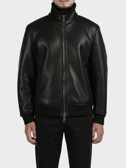 High Neck Mustang Eco Leather Jacket Black - PANICALE - BALAAN 2