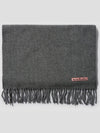 Wool Fringe Scarf Grey Melange - ACNE STUDIOS - BALAAN 3