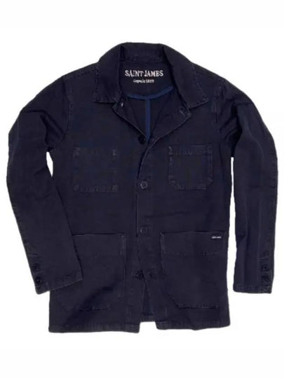 Men's Sirocco II Fisherman Button Cotton Canvas Jacket Marine - SAINT JAMES - BALAAN 2