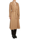 Prater Belted Virgin Wool Single Coat Beige - MAX MARA - BALAAN 5