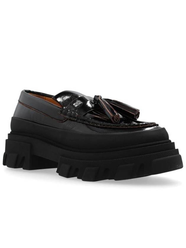 Tassel Detail Loafers Black - GANNI - BALAAN 5