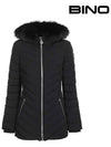 Women's Roselan Hooded Padded Black Fur Black - MOOSE KNUCKLES - BALAAN 2