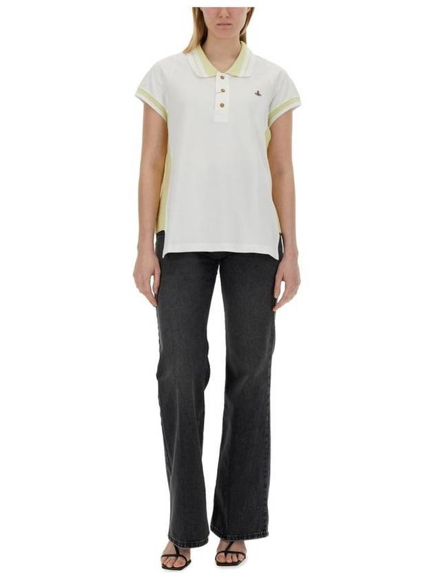 Embroidered ORB Polo Shirt White - VIVIENNE WESTWOOD - BALAAN 2