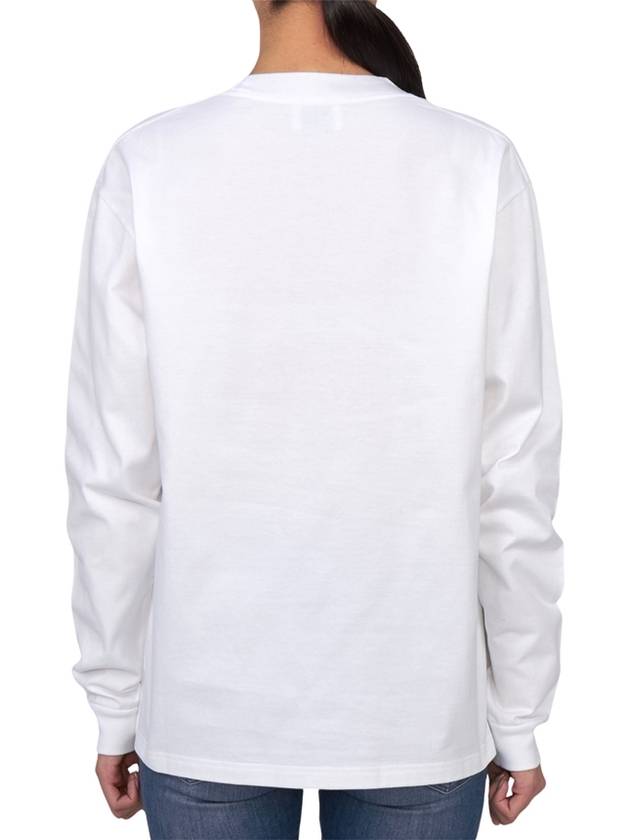 B Logo Patch Cashmere Long Sleeve T-Shirt White - BARRIE - BALAAN 6