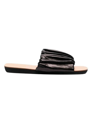 Leather Slippers Black - JIL SANDER - BALAAN 1