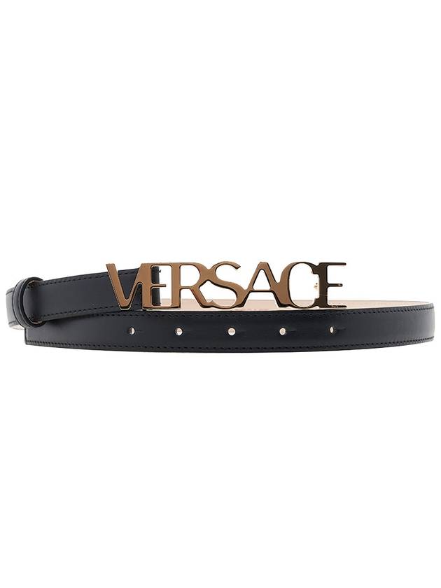 Logo Leather Belt Black - VERSACE - BALAAN 11