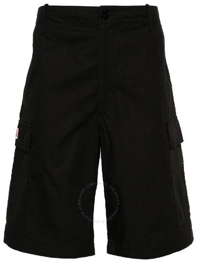 Bokeh Flower Button Cotton Shorts Black - KENZO - BALAAN 2