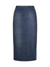 Short Skirt AA9J04975T536 525 BLEU VINTAGE - ALAIA - BALAAN 1