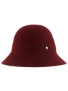 HAT51145 WW Marico Wild Blackberry Warm Red Wool Felt Cloche Bucket Hat - HELEN KAMINSKI - BALAAN 1