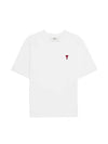 Small Heart Logo Boxy Fit Short Sleeve T-Shirt White - AMI - BALAAN 2