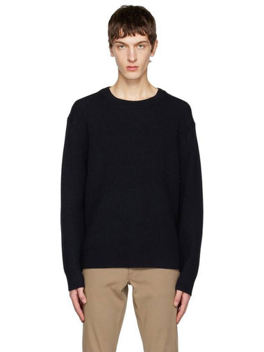 Lamar Wool Crewneck Knit Top Black - THEORY - BALAAN 1